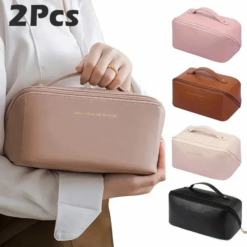 1/2-Piece Cosmetics Storage Kit: Spacious Travel Toiletry and Makeup Bag with an Advanced Design for Convenient Cosmetic Organization